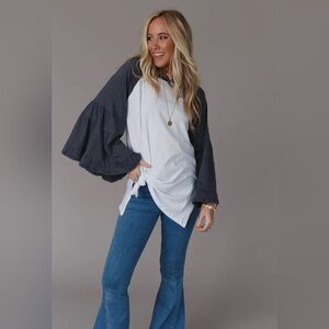 Three bird nest baseball bell sleeve tee BNWT in packaging size large